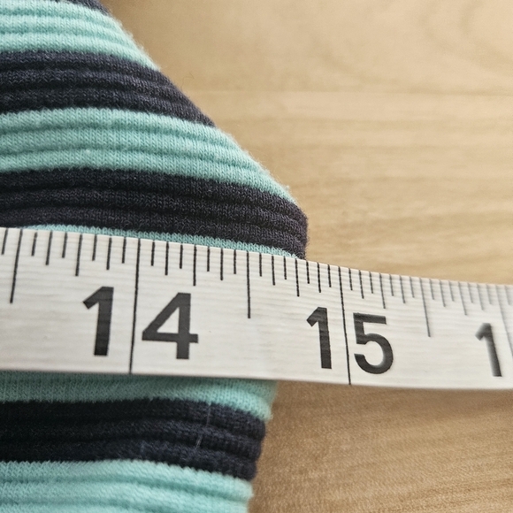 Lilly Pulitzer Briella Dress XS Teal/Navy Stripes Fit & Flare Coastal Preppy - Picture 10 of 14